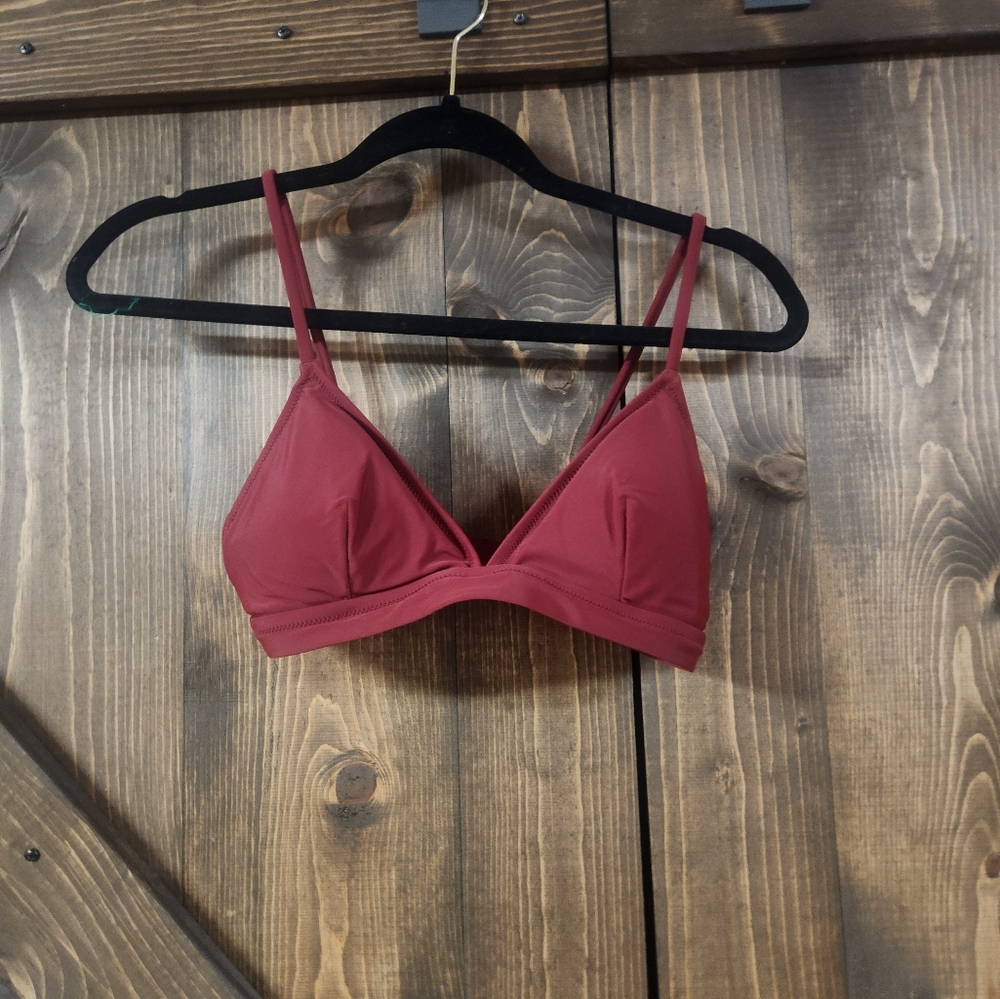Maroon J. Crew Bikini top